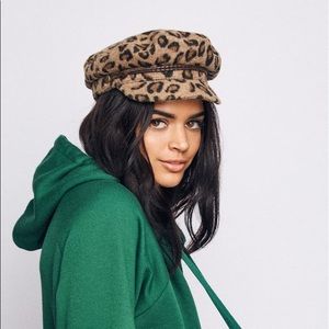 Cheetah Print Brixton Fiddler Cap
